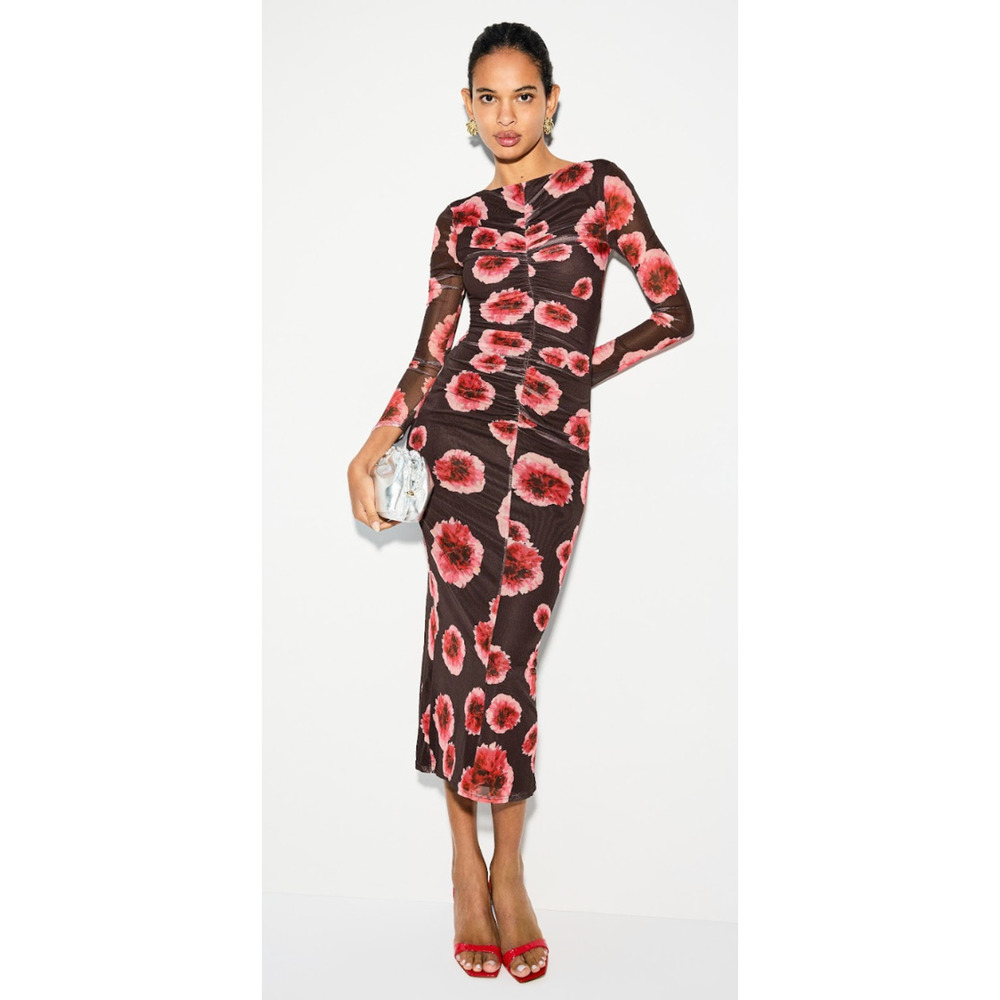 Suboo - Frida Ruched Front Midi Dress - Size XL